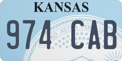 KS license plate 974CAB