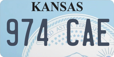 KS license plate 974CAE