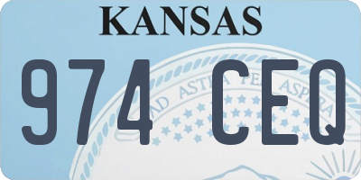 KS license plate 974CEQ