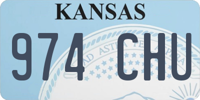 KS license plate 974CHU