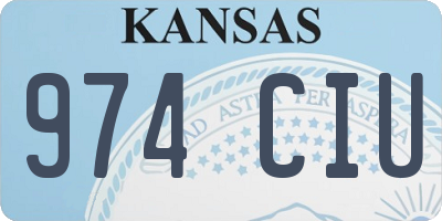 KS license plate 974CIU