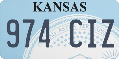 KS license plate 974CIZ