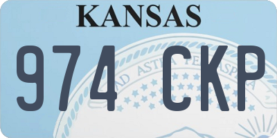 KS license plate 974CKP