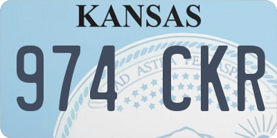 KS license plate 974CKR