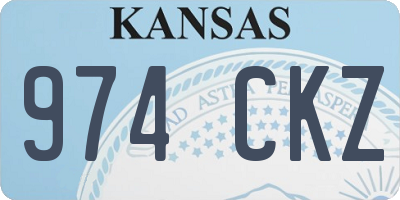 KS license plate 974CKZ