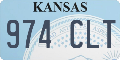 KS license plate 974CLT