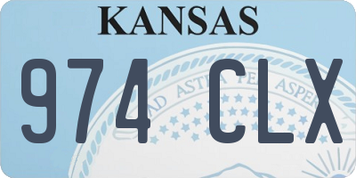 KS license plate 974CLX