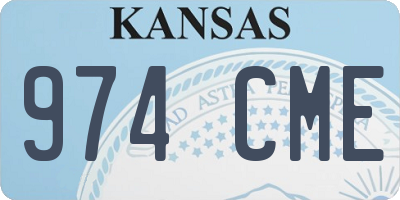 KS license plate 974CME
