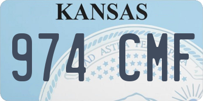 KS license plate 974CMF
