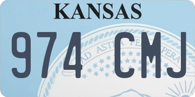 KS license plate 974CMJ