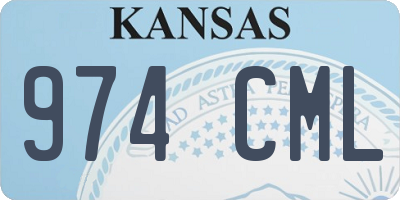 KS license plate 974CML