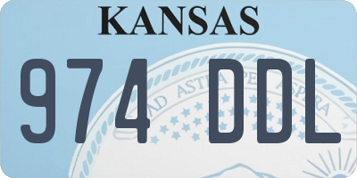 KS license plate 974DDL