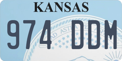 KS license plate 974DDM