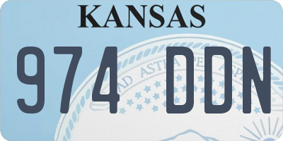 KS license plate 974DDN