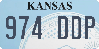 KS license plate 974DDP