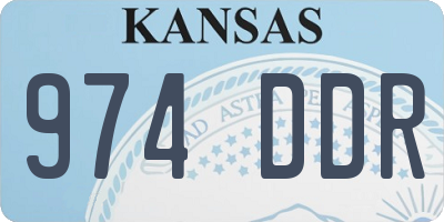 KS license plate 974DDR