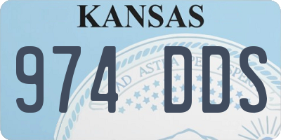 KS license plate 974DDS