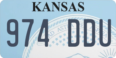 KS license plate 974DDU