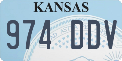 KS license plate 974DDV