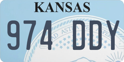 KS license plate 974DDY