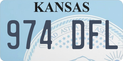 KS license plate 974DFL