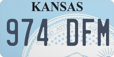 KS license plate 974DFM