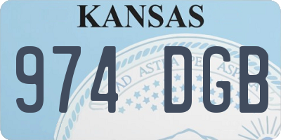 KS license plate 974DGB