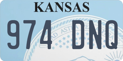 KS license plate 974DNQ