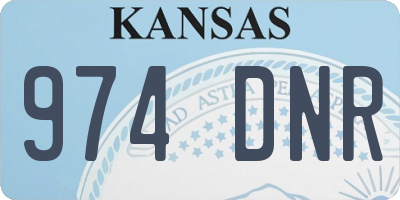 KS license plate 974DNR