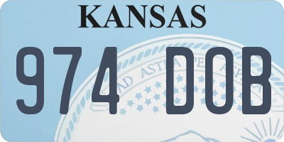 KS license plate 974DOB