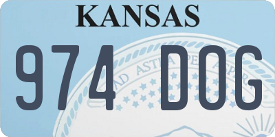 KS license plate 974DOG