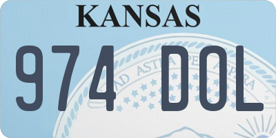 KS license plate 974DOL