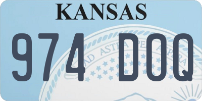 KS license plate 974DOQ