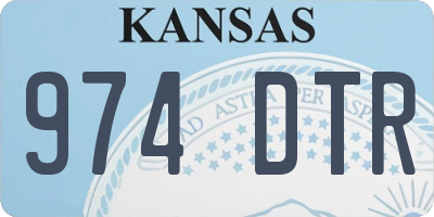 KS license plate 974DTR