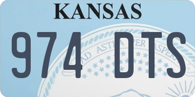 KS license plate 974DTS