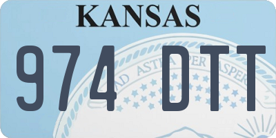 KS license plate 974DTT