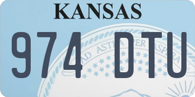 KS license plate 974DTU