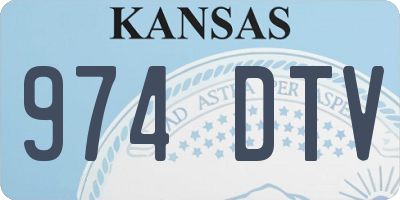 KS license plate 974DTV