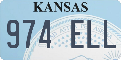 KS license plate 974ELL