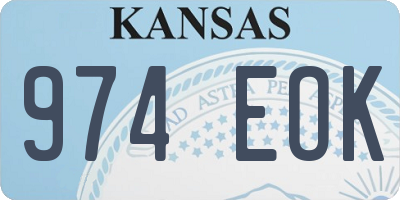 KS license plate 974EOK