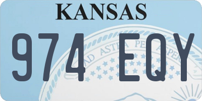 KS license plate 974EQY