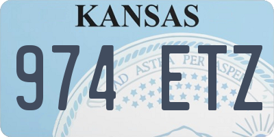 KS license plate 974ETZ