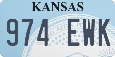 KS license plate 974EWK