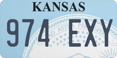 KS license plate 974EXY