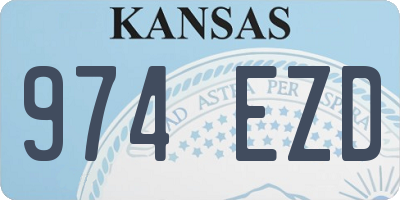 KS license plate 974EZD