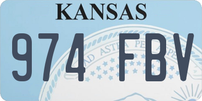 KS license plate 974FBV