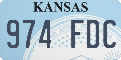KS license plate 974FDC
