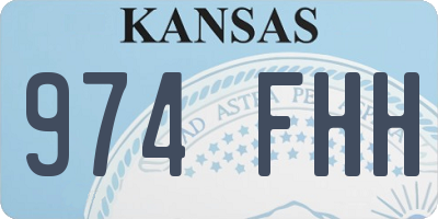 KS license plate 974FHH