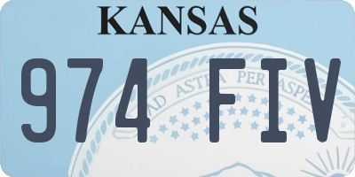 KS license plate 974FIV