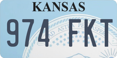 KS license plate 974FKT